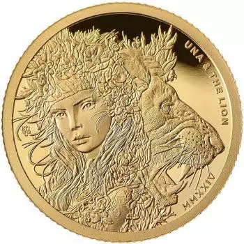 Saint Helena Una & the Lion 0,5 g Gold 2024 PP